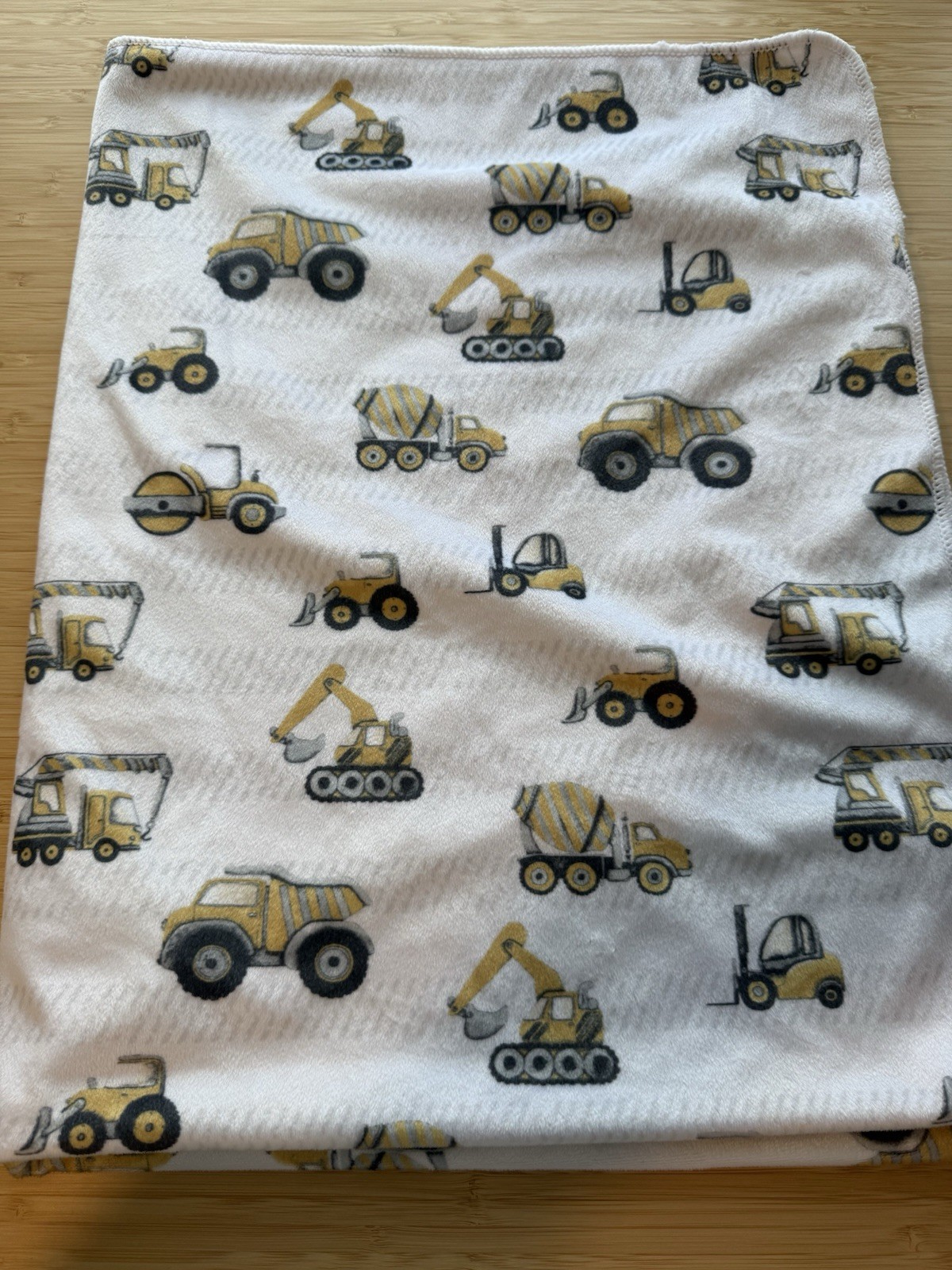 SL Home Fashion Baby Blanket Security Lovey Dump Truck Cement Work Trucks Yellow