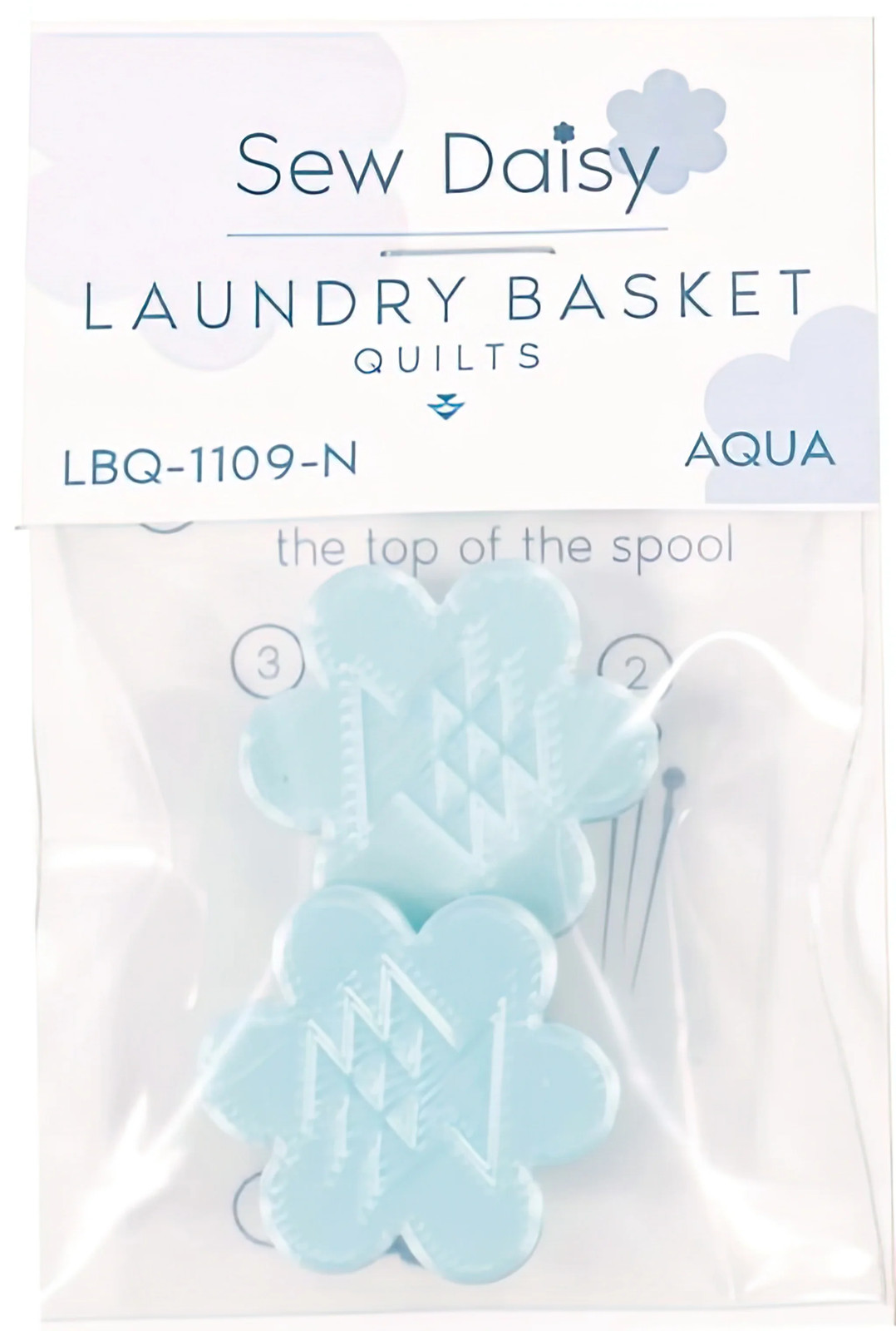 Sew Daisy - Aqua by Edyta Sitar Laundry Basket Quilts