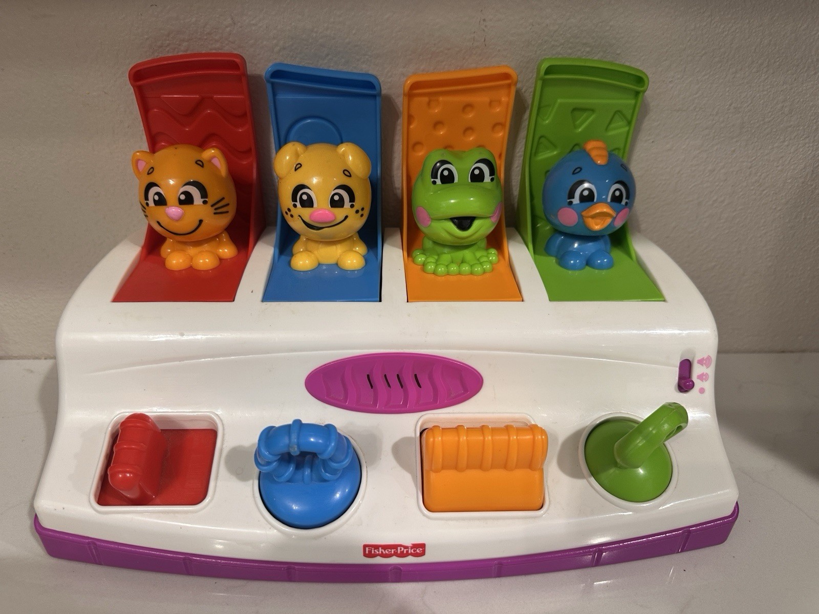 2005 Fisher Price Brilliant Basics Bobble Giggle Pals Pop Up Activity Toy VIDEO