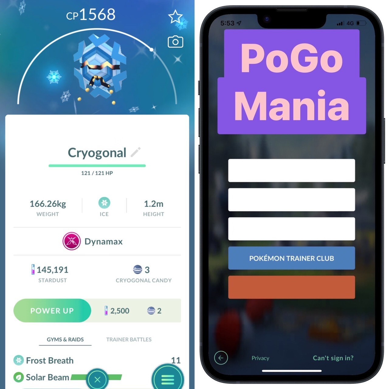 Shiny Dynamax Cryogonal✨mini PTC 20k✨(read description)