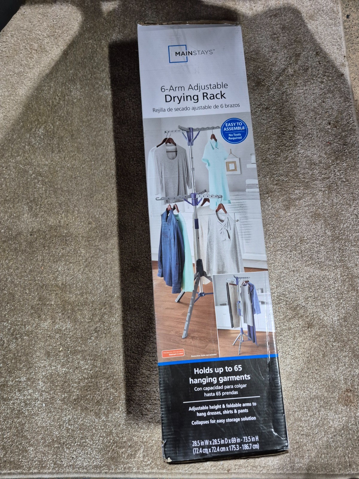 MAINSTAYS 6-Arm Adjustable Drying Rack