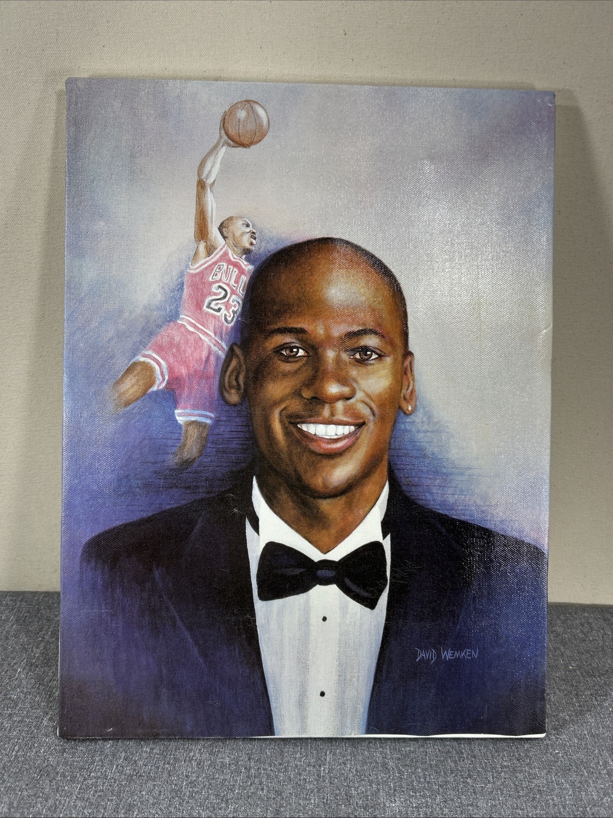 Michael Jordan Oil Painting David Wemken 12"×16" canvas No Frame # 1257 * See