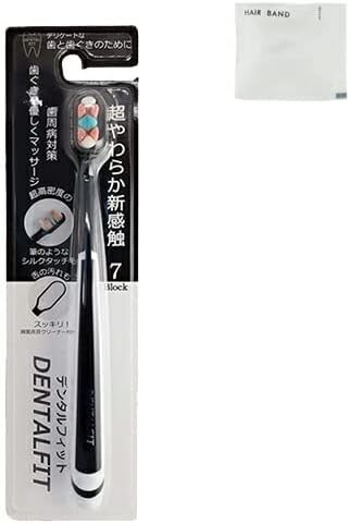 Dental Fit Ultra Fine Bristle Toothbrush 7Block + Hair Tie Included