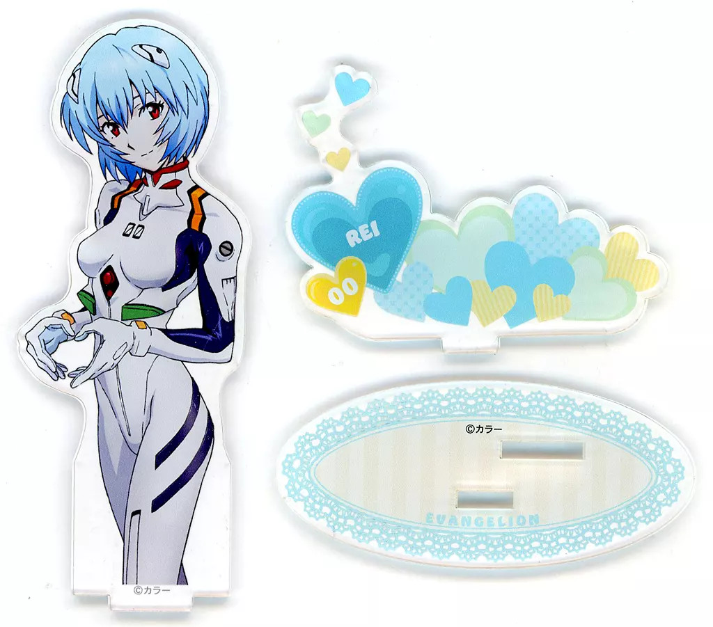 Evangelion Rei Ayanami Acrylic Stand Plug Suit Heart 200mm Collectible Figure