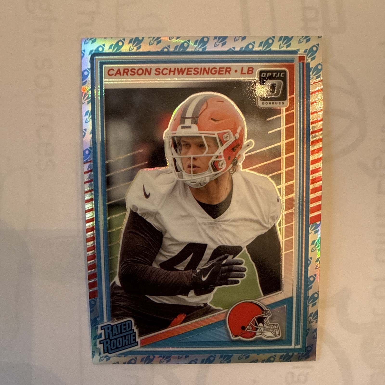 2025  Donruss Optic SSP Carson Schwesinger DROTY Rocket Emoji Parallel (RC)