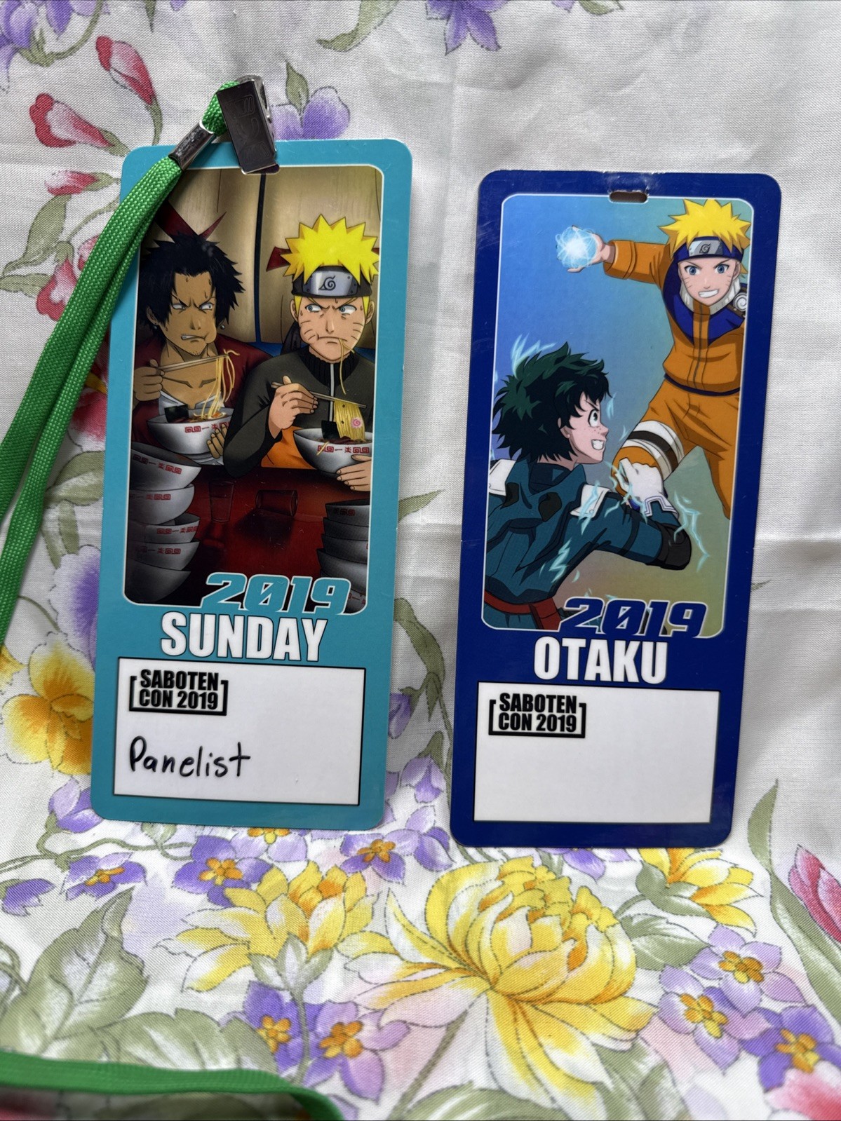 Saboten Con 2019 Pass With Lanyard With Naruto, Panelist