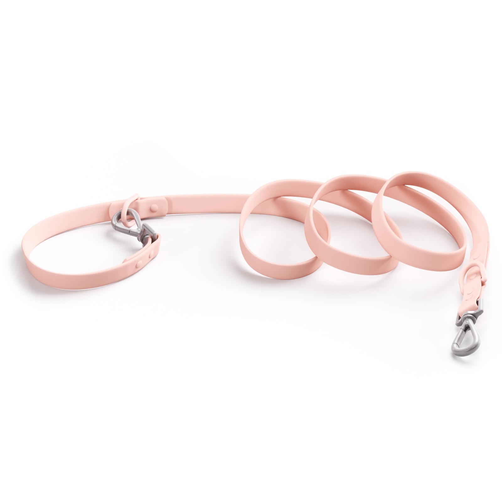 Waterproof Dog Leash Easy To Clean Pink PVC Dual Hooks Adjustable 36ft