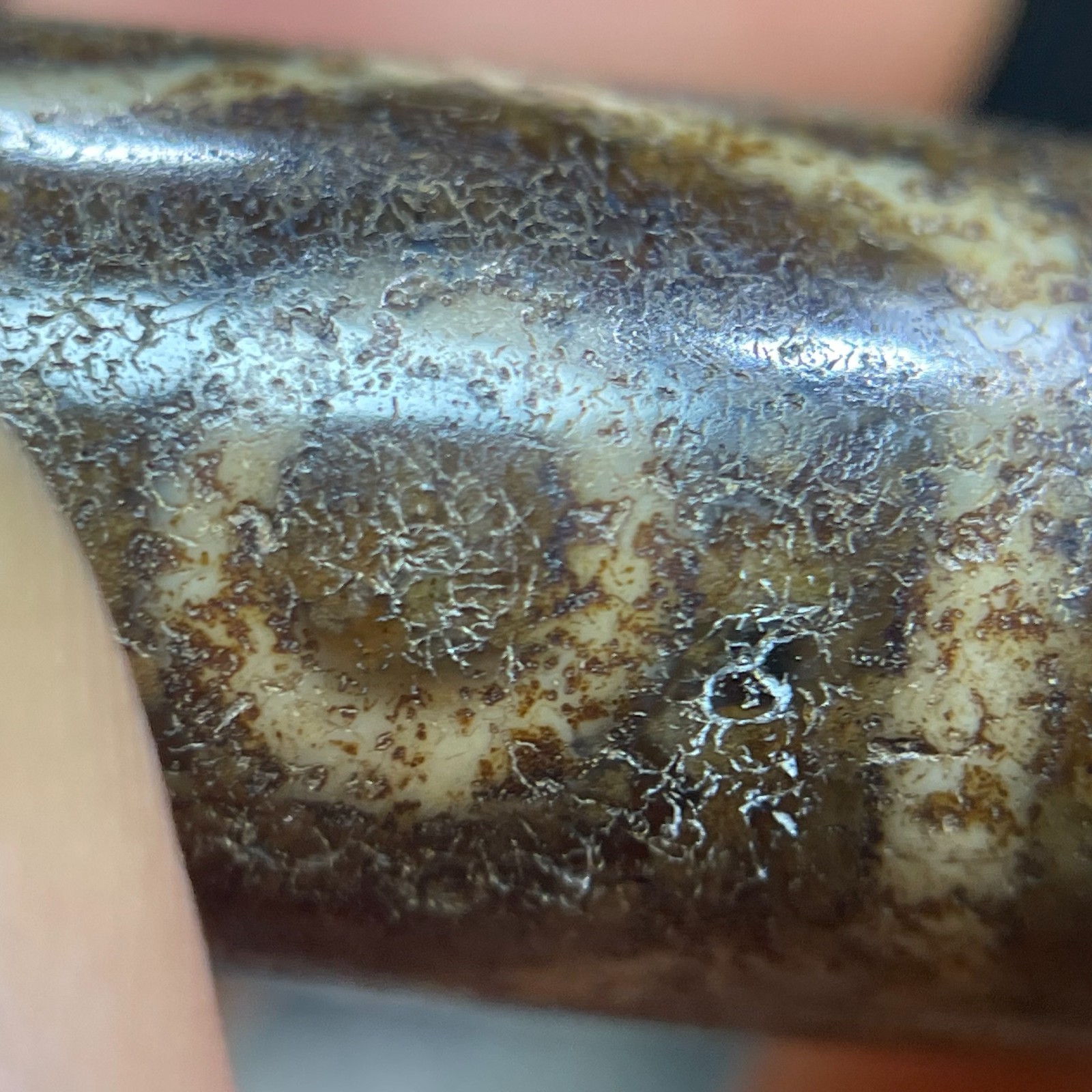 Energy Wealth Old Agate Tibetan DZI Beads 3 Eye Amulet Pendant 53×13mm #4366