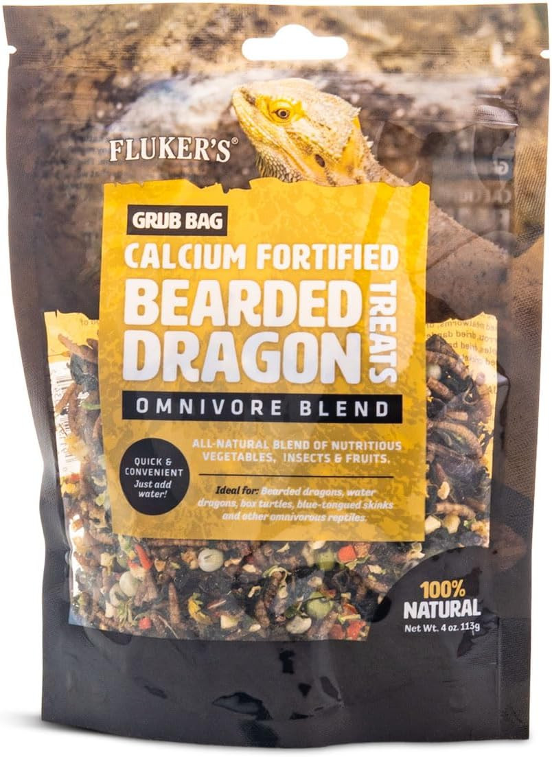 Grub Bag Calcium Treats for Bearded Dragons & Reptiles 4oz
