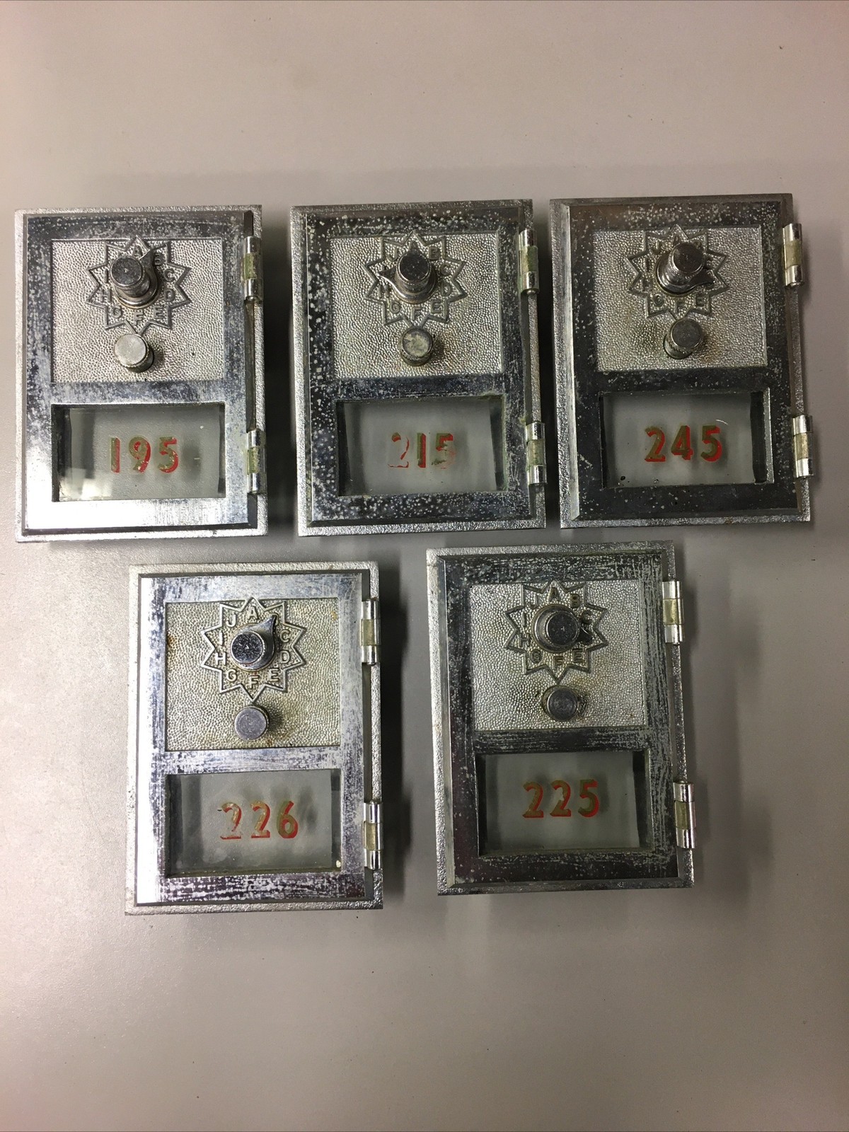 USPS United States Postal Post Office Box Doors Combination Lock Type lot of 5