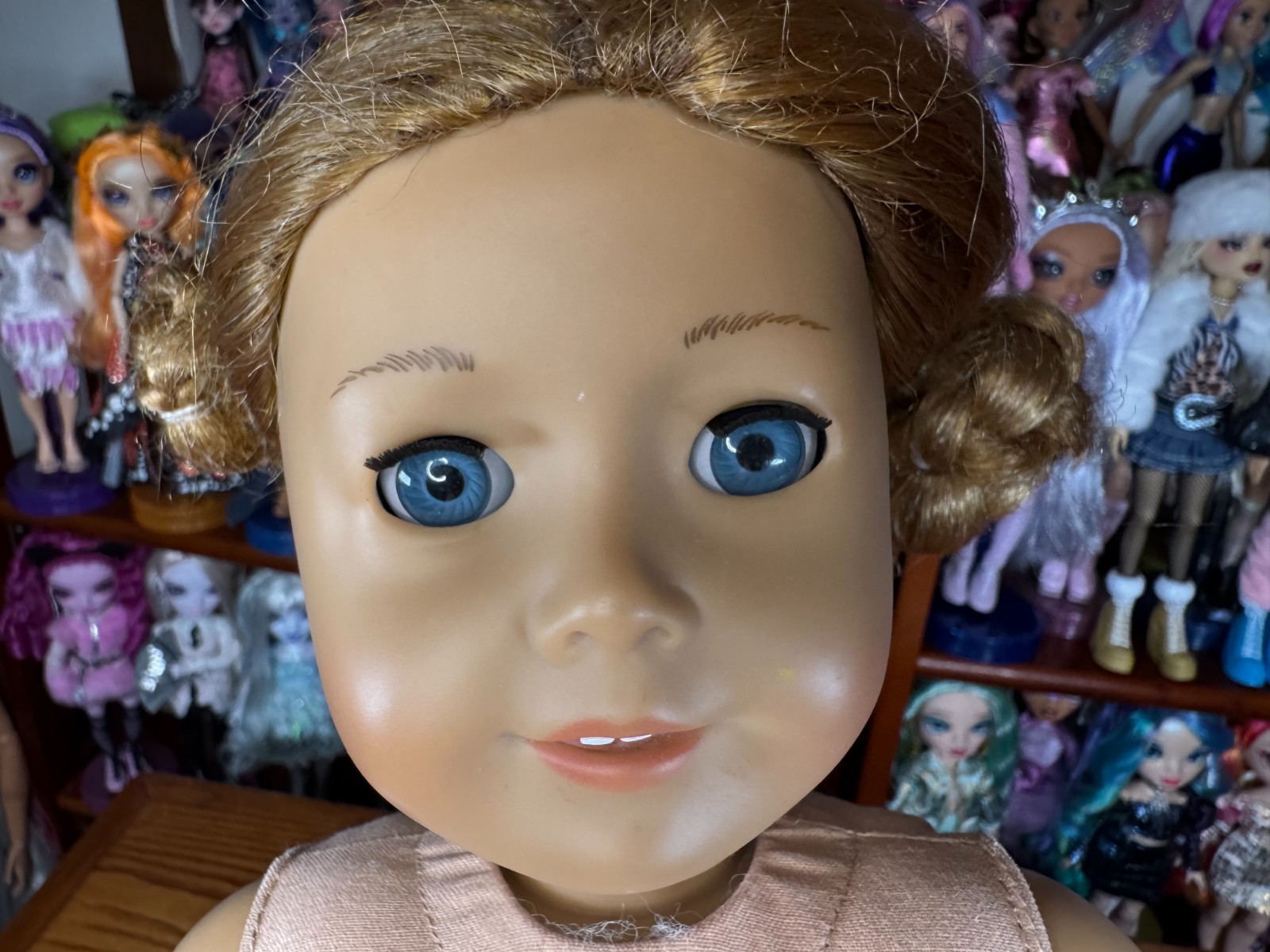 American Girl Doll Blonde Hair Blue Eyes for restauration
