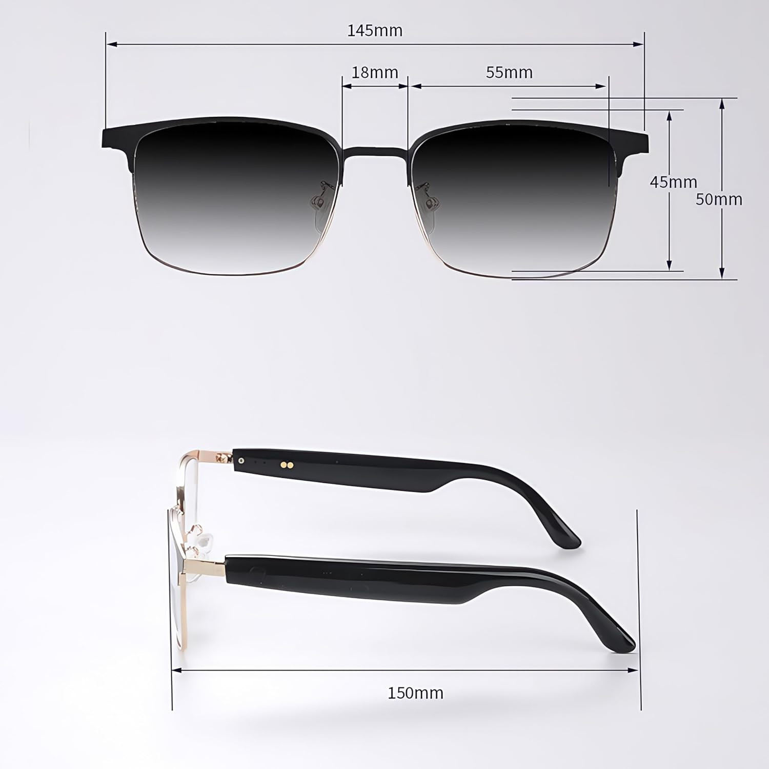 GS06 Bluetooth Glasses Women Men Smart Auto Darkening Lenses anti Blue Light UV