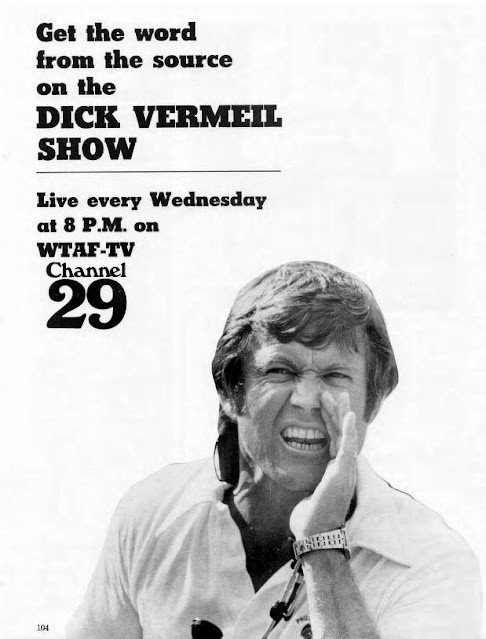 Dick Vermeil Show TV Channel 29 Vintage Magazine Ad 1970s 12x8in Metal Sign