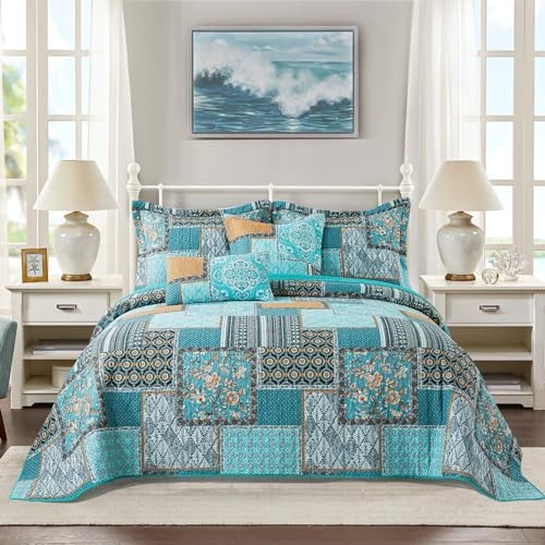  Cotton Quilts Queen Size, Farmhouse Style Queen (90" × 98") Farmhouse a