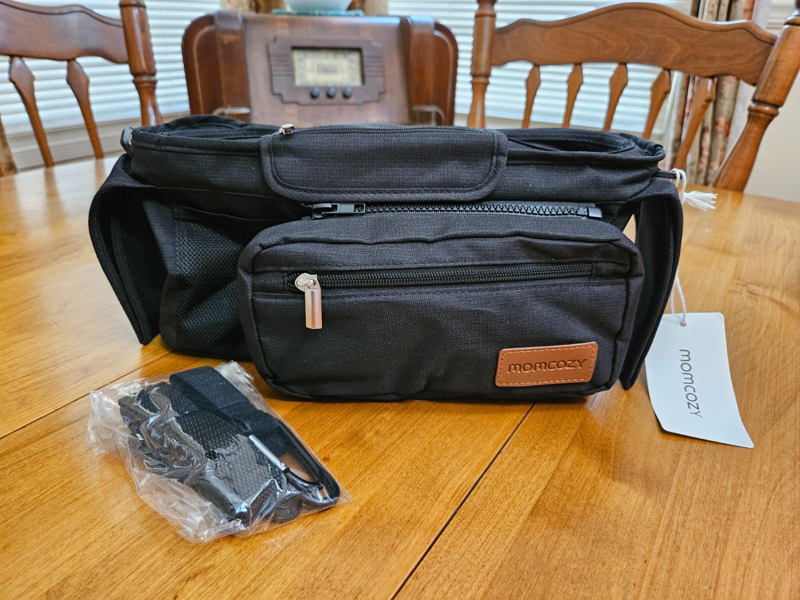 NWT MomCozy Universal Stroller/Cart Organizer with Insulated Cup Holders/Pockets