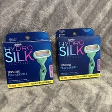 2 PK Schick Hydro Silk Sensitive 6 Blade Replacement Refill Cartridge 12 Total
