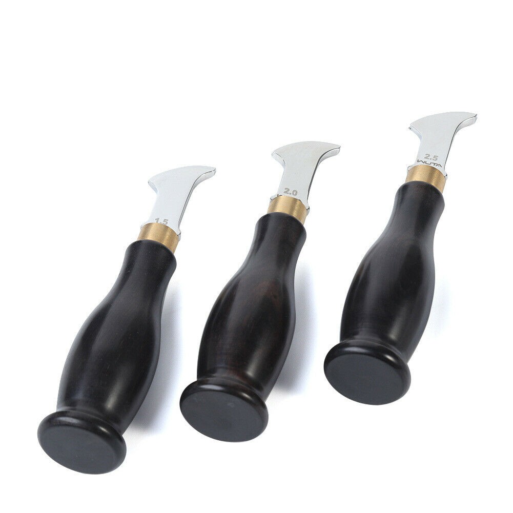 Leather Edge Beveler Creaser Steel Blade Ebony Marking Vintage Leather Tool E