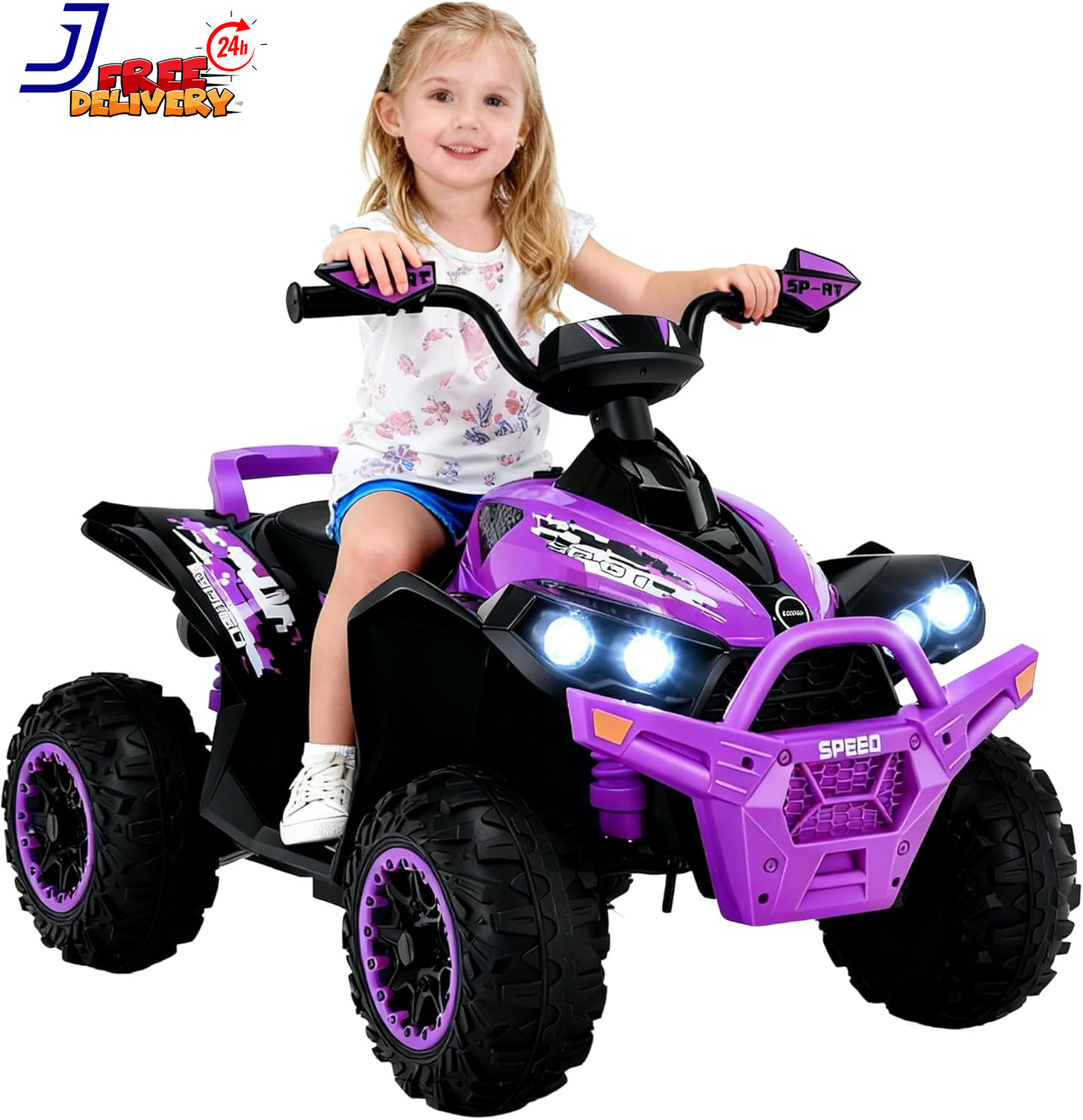 Ride on ATV 12V Kids 4 Wheeler Battery Powered Toy Electric Quad for Toddlers