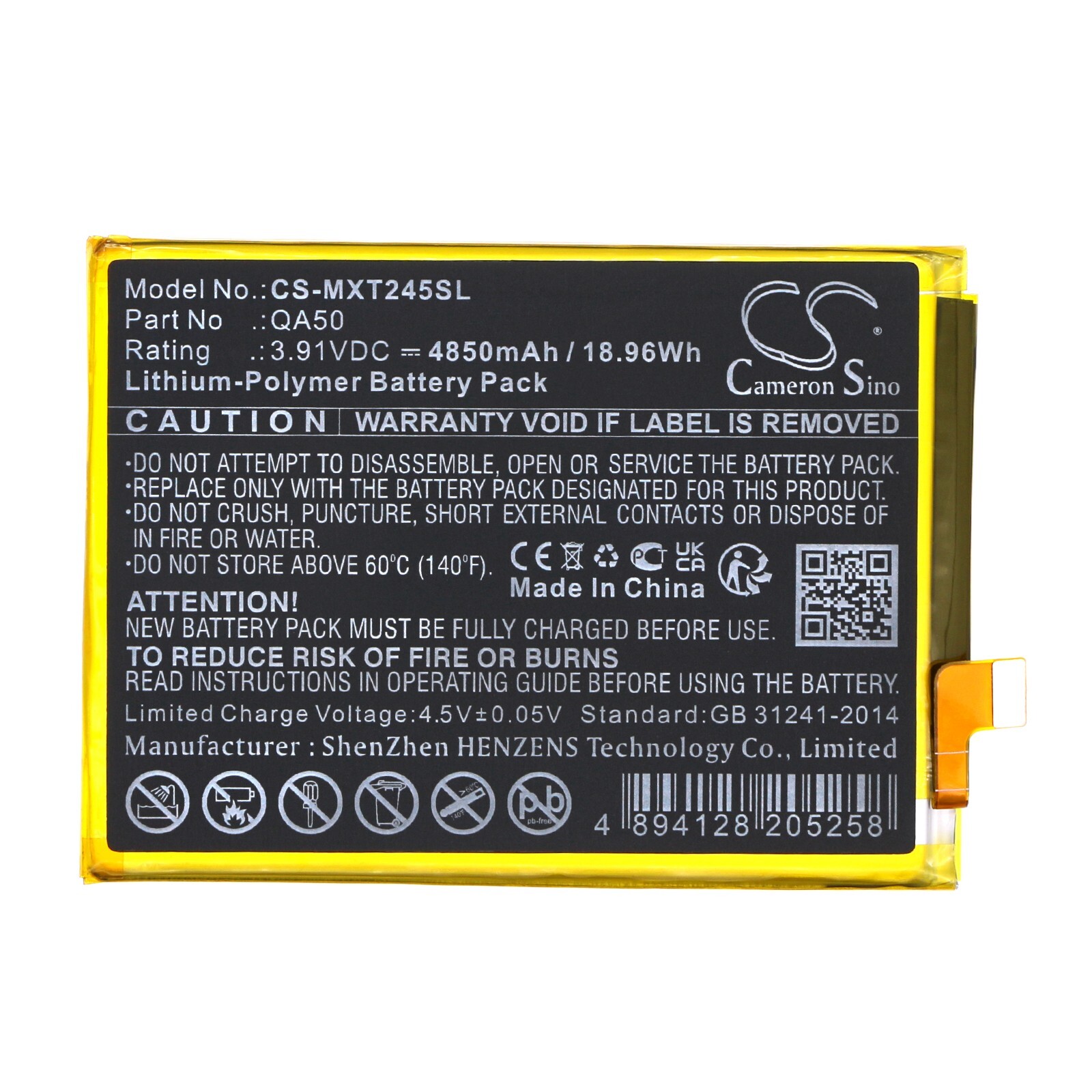 BATTERIE 4850mAh Type QA50 For Motorola Moto G24 Power 4G XT2425