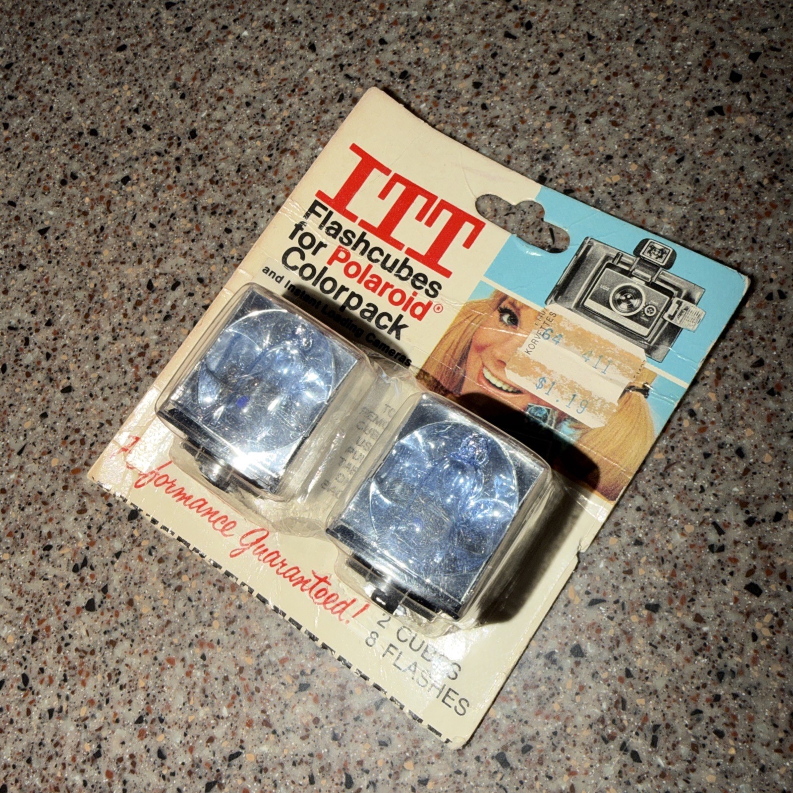 Vtg ITT FlashCubes 2 Pack For Polaroid Colorpack And Instant Loading Cameras