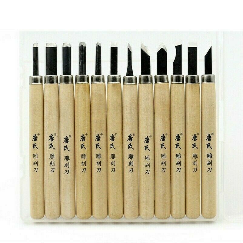 Wood Carving Chisels Tool Woodworking Engraving Knife Set Nicking Cutter DIY NLK
