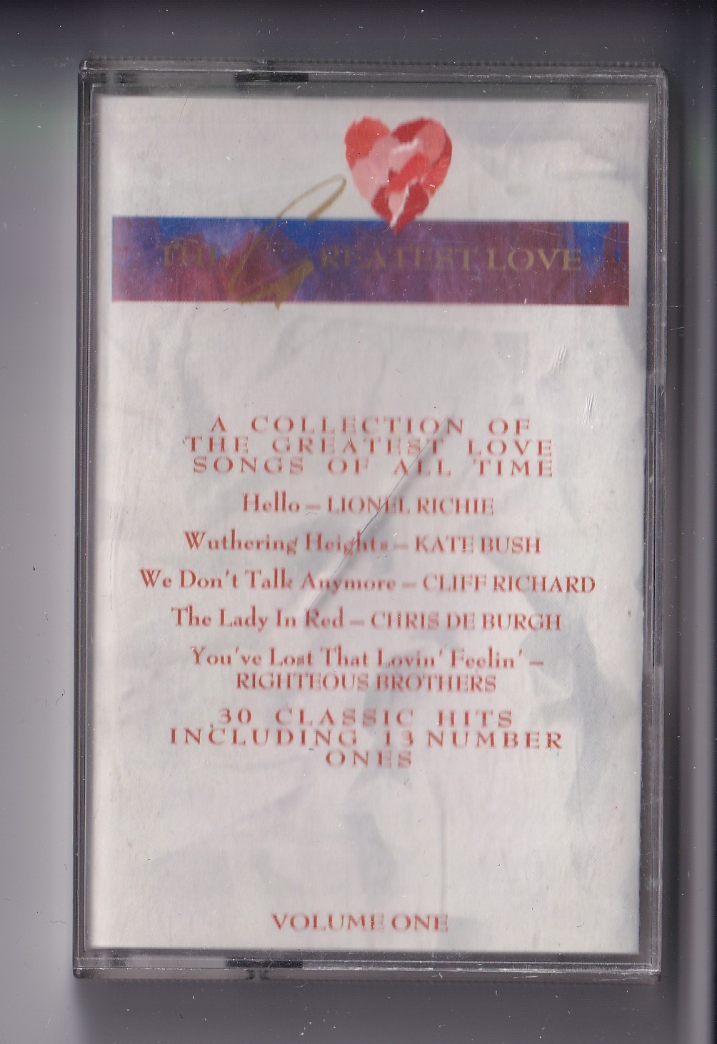 (MB715) The Greatest Love Vol 1, various artists - 1987 Cassette Tape