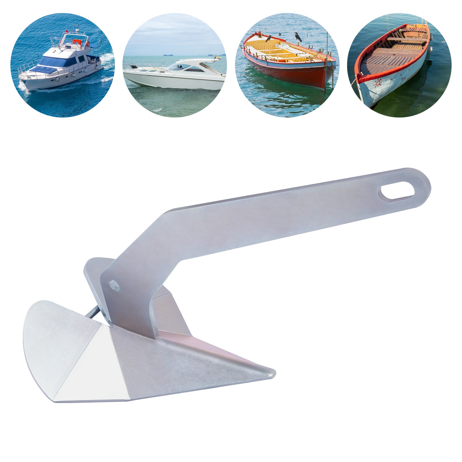 Boat Anchor 22 lb 10 kg Triangular-shaped Galvanized Steel, Boats From 20-35ft*