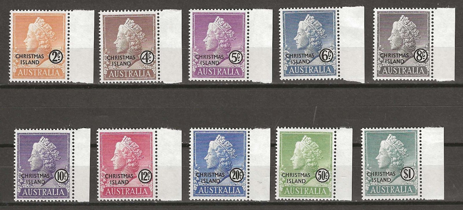 CHRISTMAS ISLAND 1958 SG 1/10 MNH