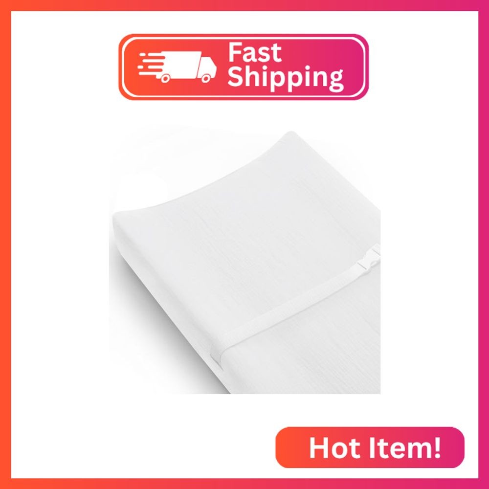 Changing Pad Cover for Baby Girls Boys, Muslin Changing Table Pad Covers with Bo