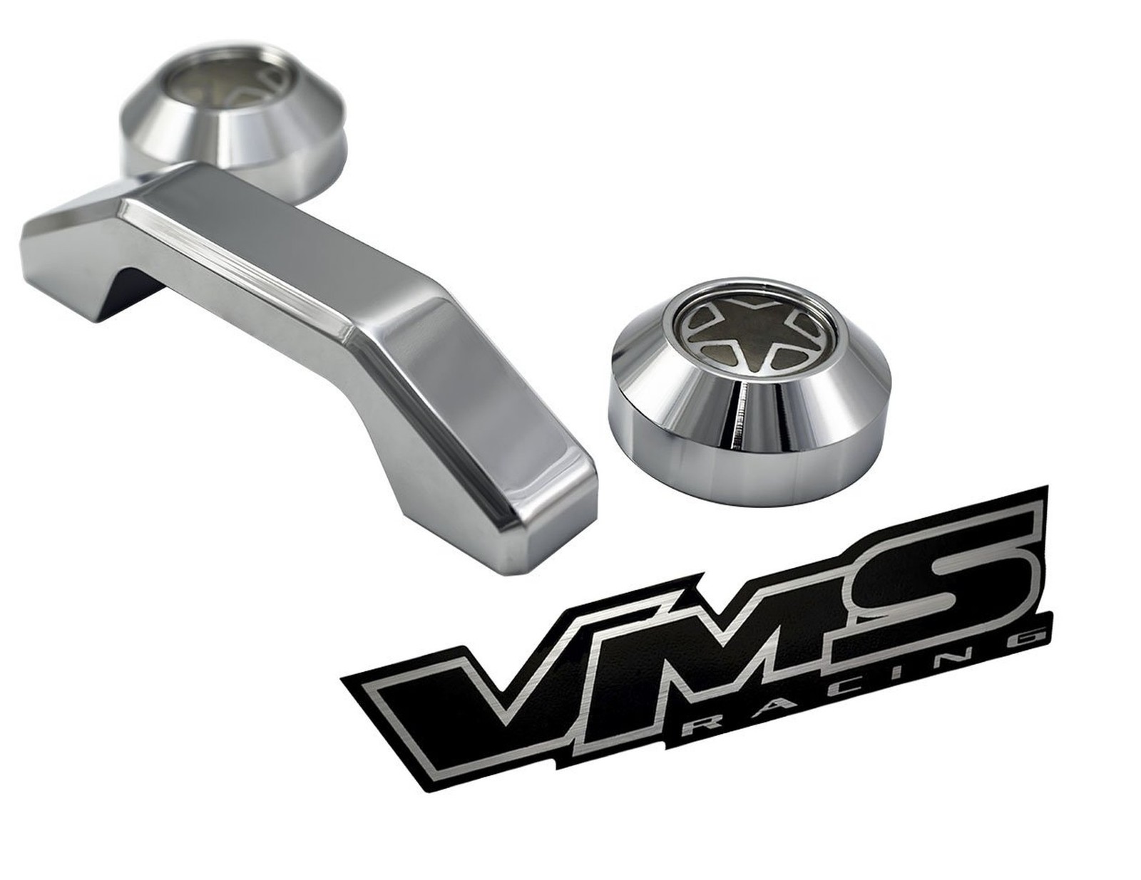 VMS RACING Chrome Windshield Bumper Rests and Footman Loop Bar Tie Down 3pcs ...