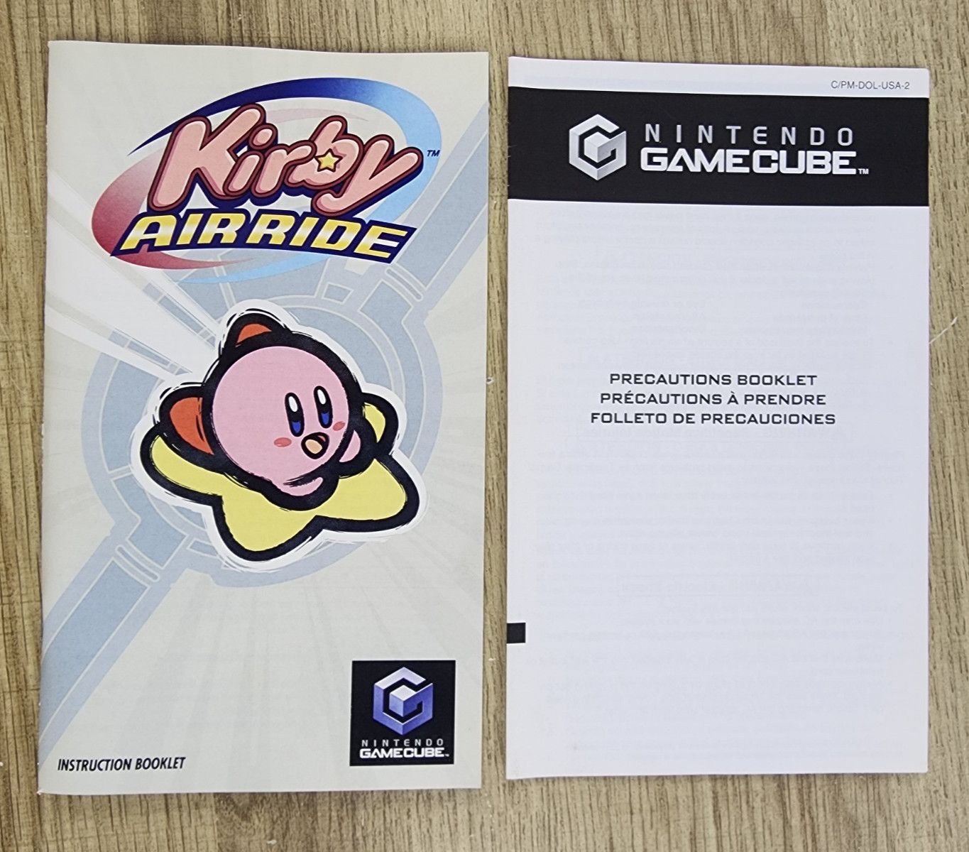 AUTHENTIC USED KIRBY AIR RIDE- MANUAL & INSERT ONLY - NO GAME -  GC
