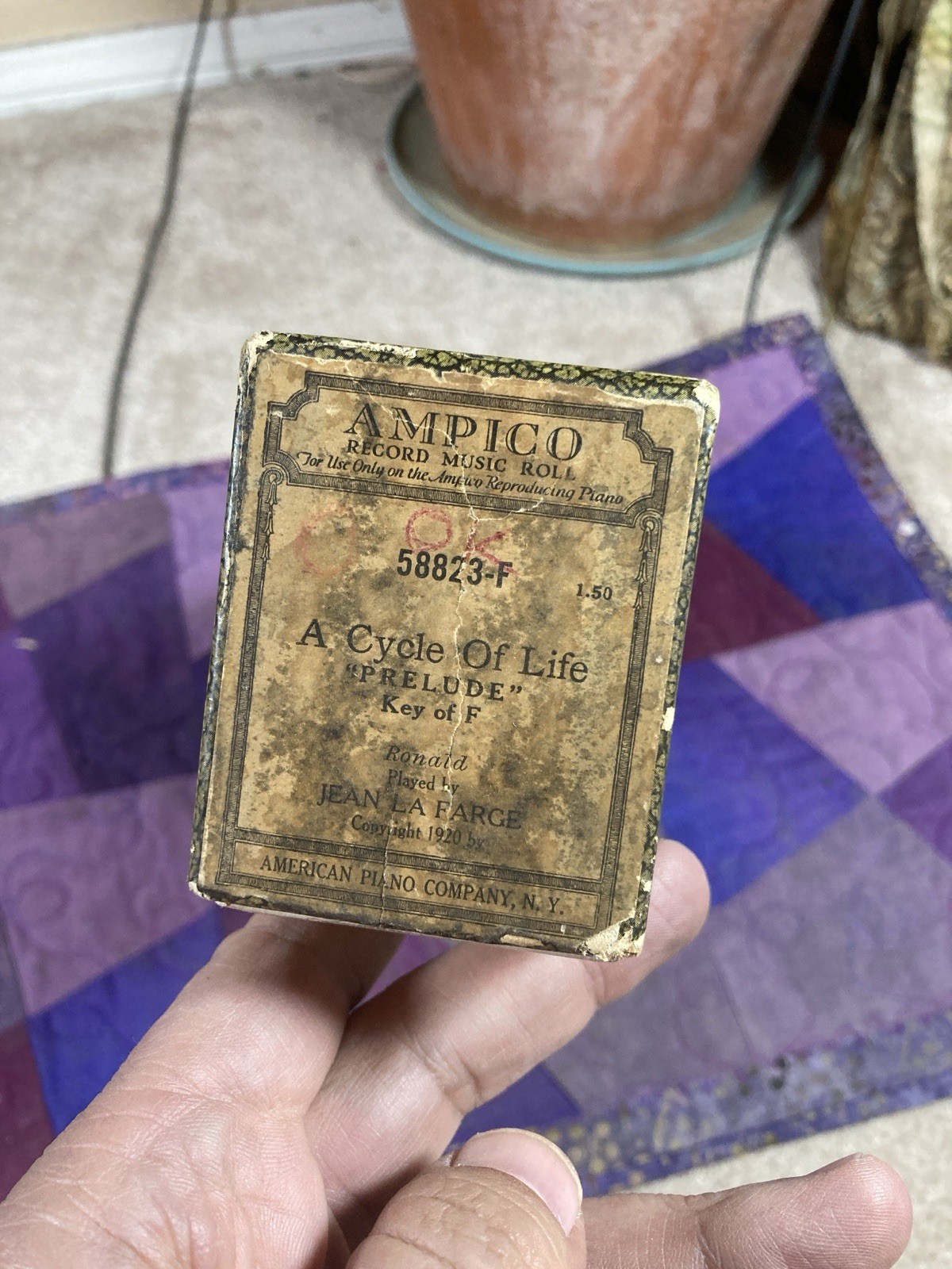 Ampico #58823-F A Cycle Of Life Prelude Jean La Farce