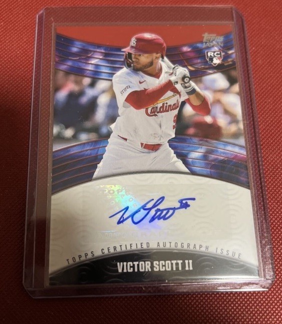 2024 Topps Japan Edition Victor Scott II RC Rookie Auto Autograph Card Red 5/5