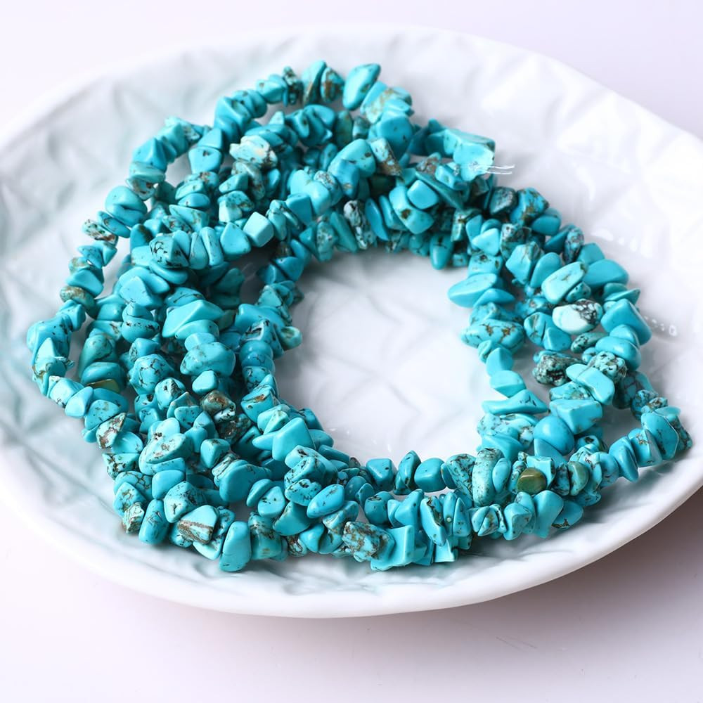 1 Strandturquoise Natural Chips Genuine Semi Precious Gemstone Beads for Jewelry
