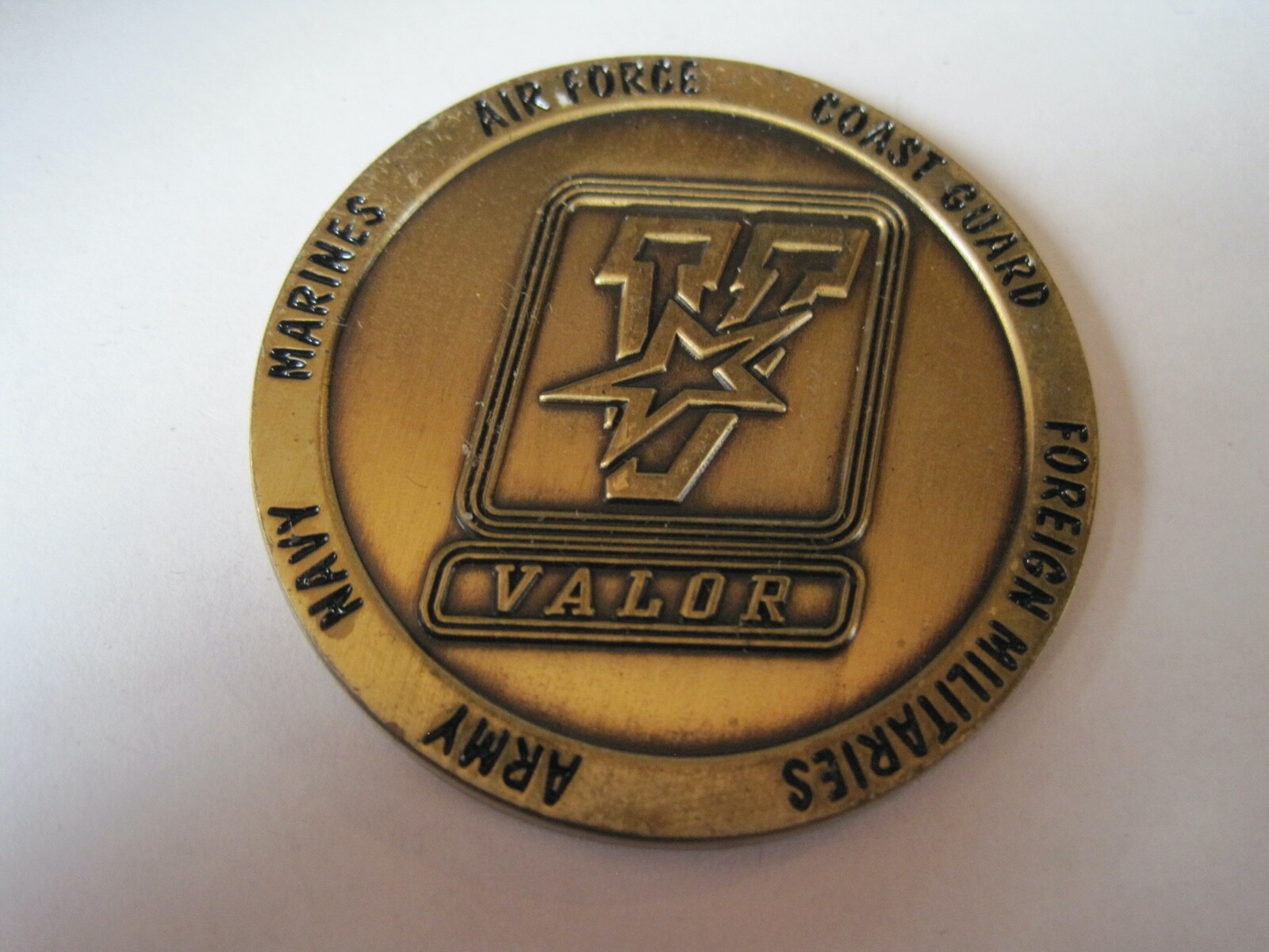 Challenge Coin Valor Army Air Force Marines Coast Guard