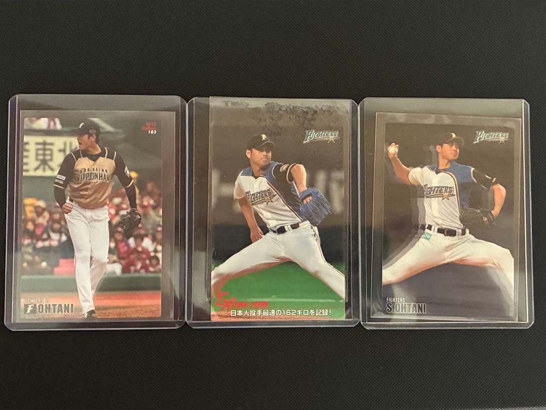 Shohei Otani Trading Card Set of 3 Calbee Hokkaido Nippon-Ham Fighters Used