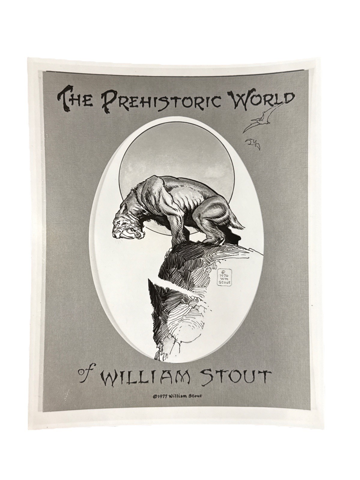 1977 William Stout Prehistoric World Art Print Vintage Dinosaur Paleoart