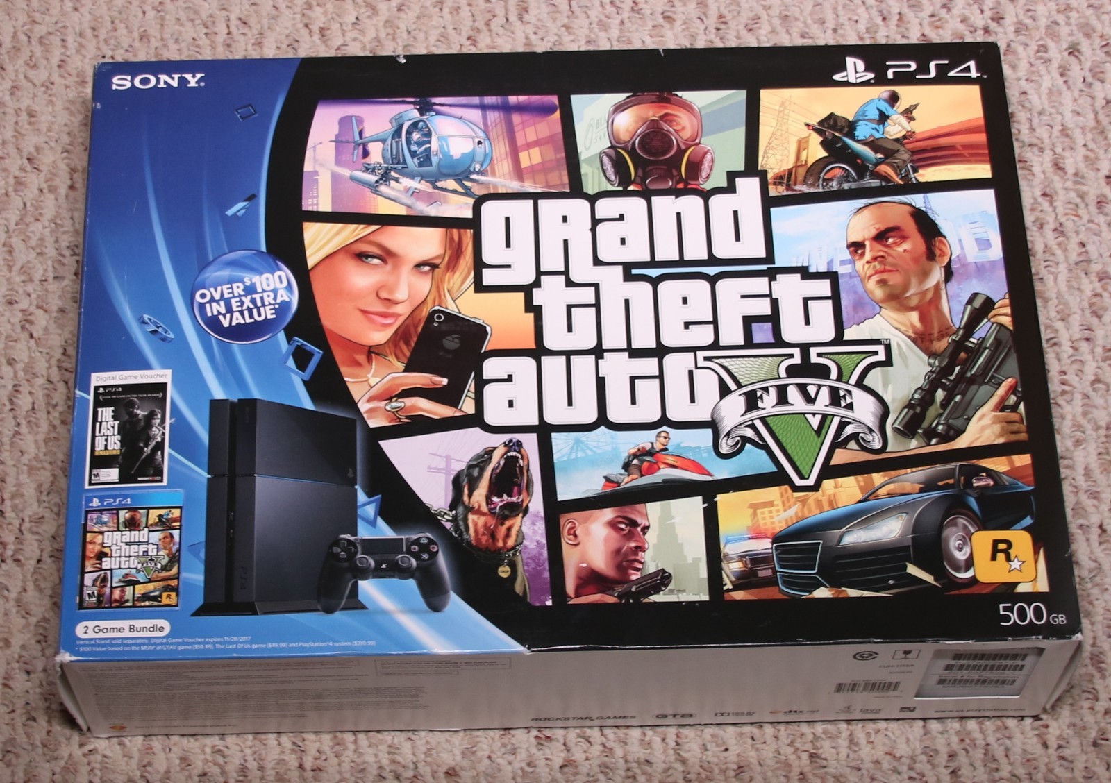 EMPTY BOX - PS4 GRAND THEFT AUTO 5 - NO CONSOLE
