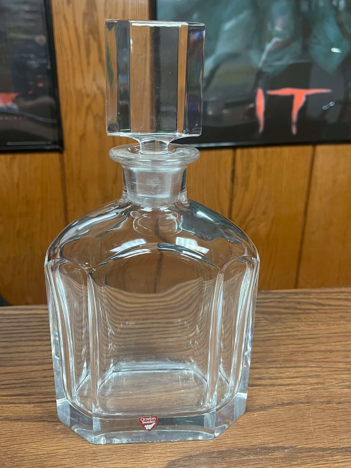 Vintage 1984 ORREFORS CRYSTAL Decanter Design by Ollie Alberius With Stopper