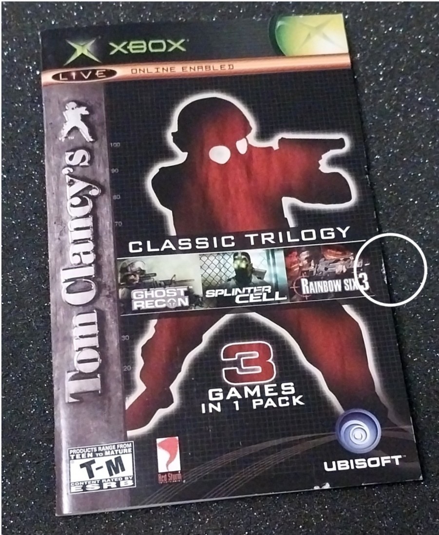 Tom Clancy's Classic Trilogy Microsoft Xbox, 2004 (Manual Only) Splinter Cell