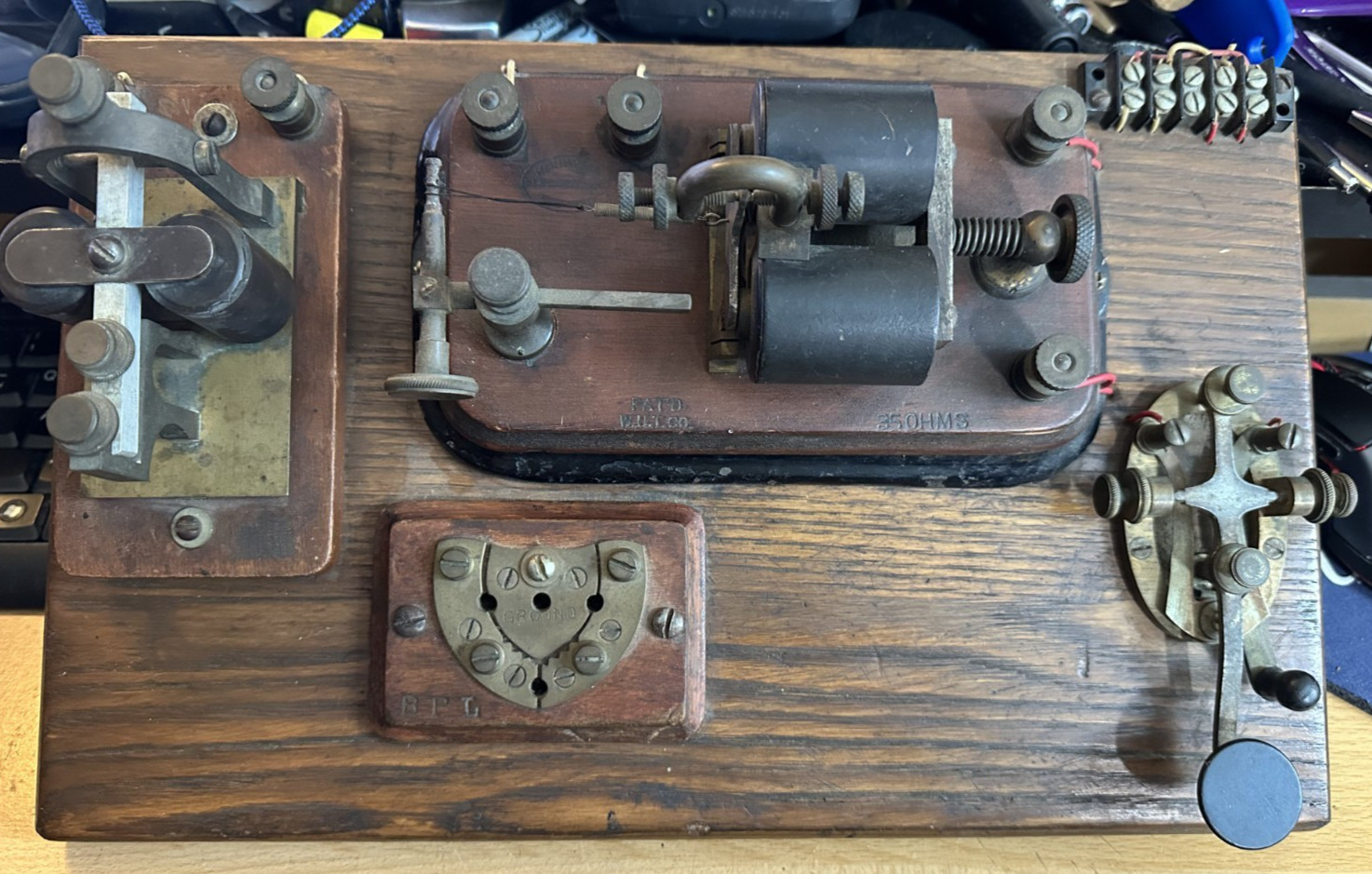 Complete Telegraph Key Sounder Relay Lightning Supressor Manhattan Elec Supply