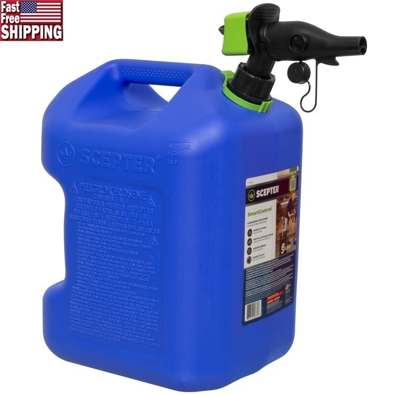 5 Gallon SmartControl Kerosene Fuel Container Dual Handle Spill Proof Jug New