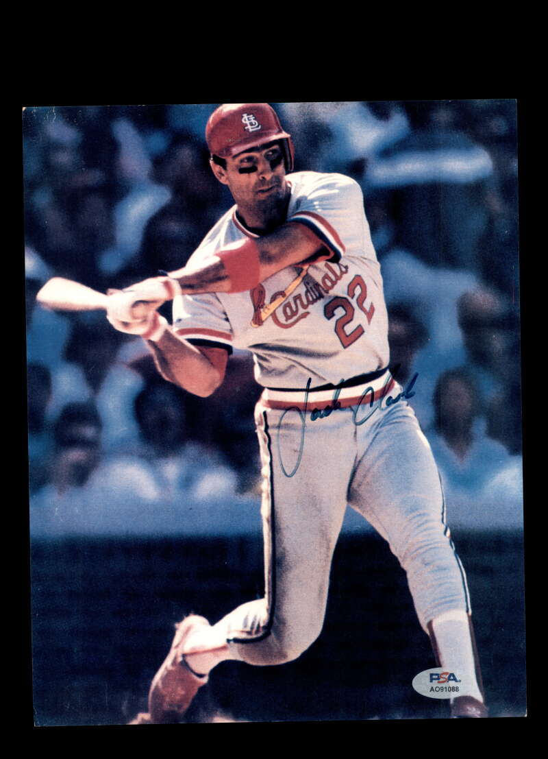 Jack Clark PSA DNA Signed 8x10 Photo Autograph Cardinals