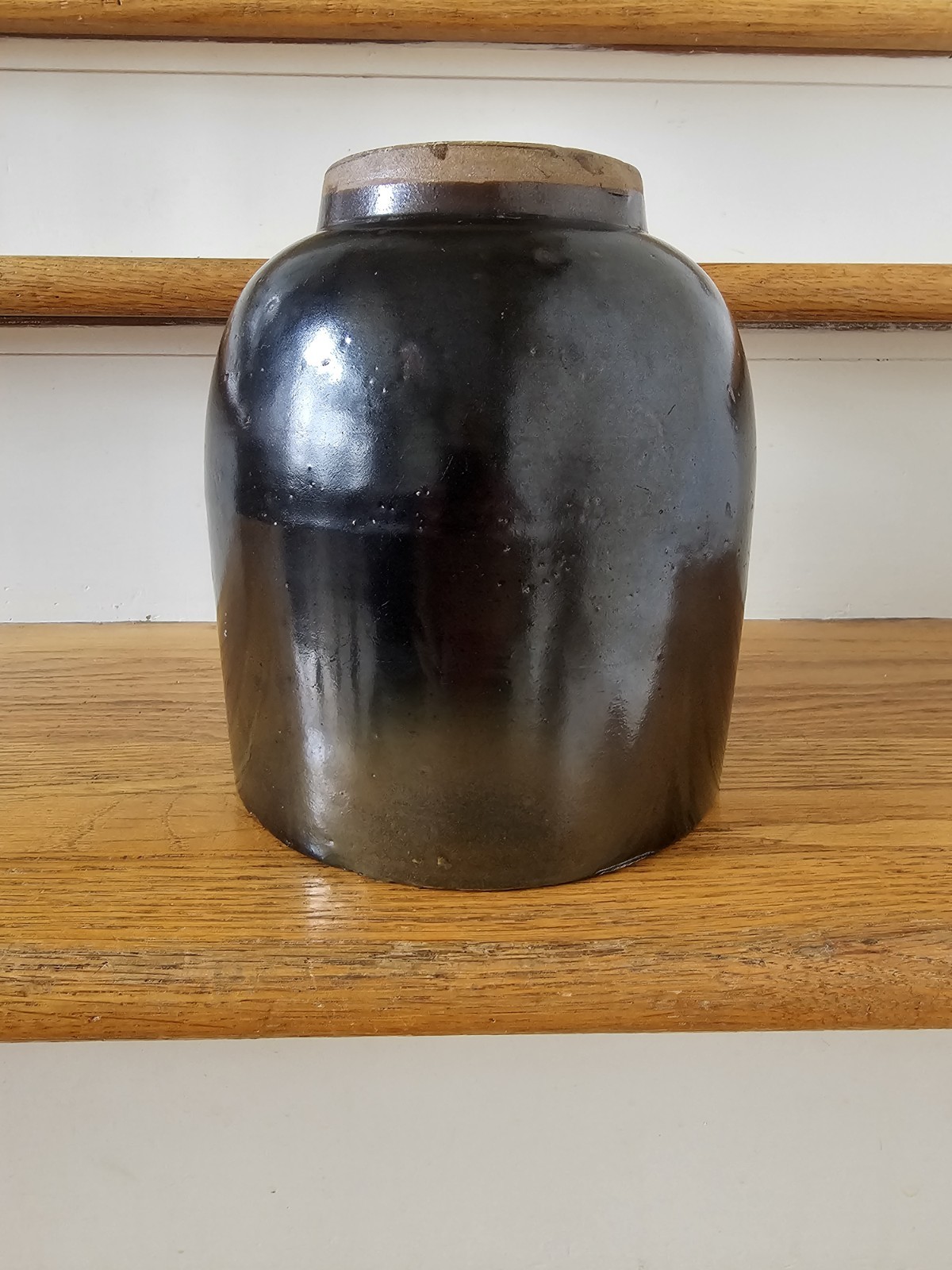 North Star Stoneware 1 Gallon Wax Sealer Jar Crock Albany Slip