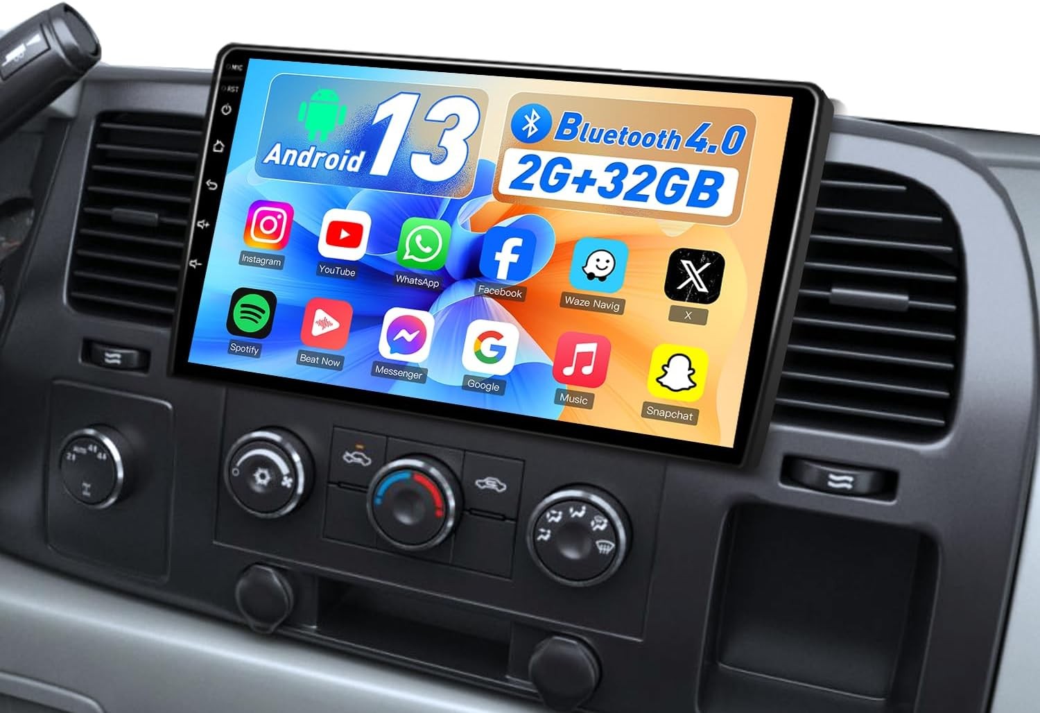 Jingelsye 8Core + 32GB ROM Android 13 Radio for 2007-2013 Chevy Silverado: Tahoe