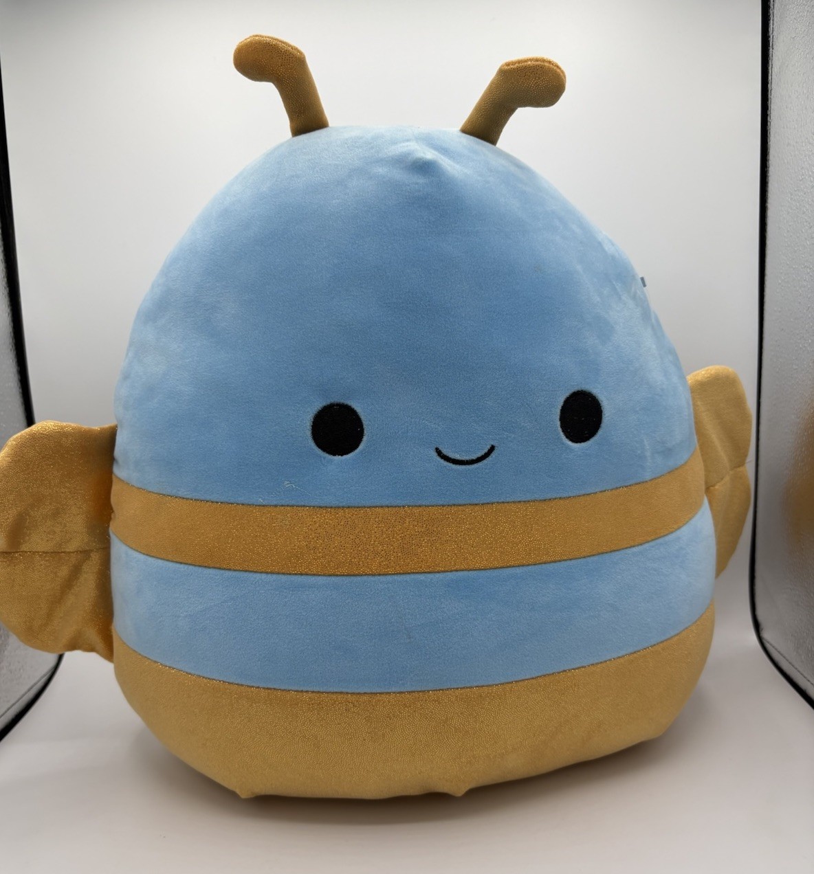 Original Squishmallows Queen Bee Ultra Soft Plush  Blue Gold Glitter Wings 16’’
