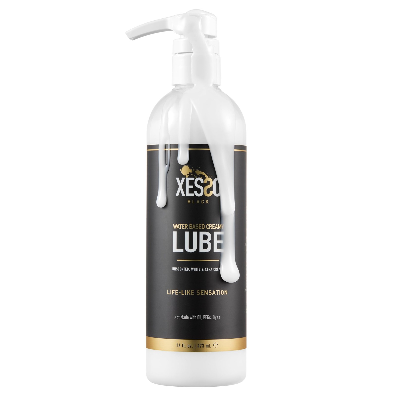 WaterBased Creamy Lube, Unscented 16 fl oz, Thick White GelLike Slippery Glid...