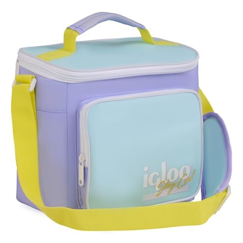  Retro Square Lunch Bag Cooler Lilac