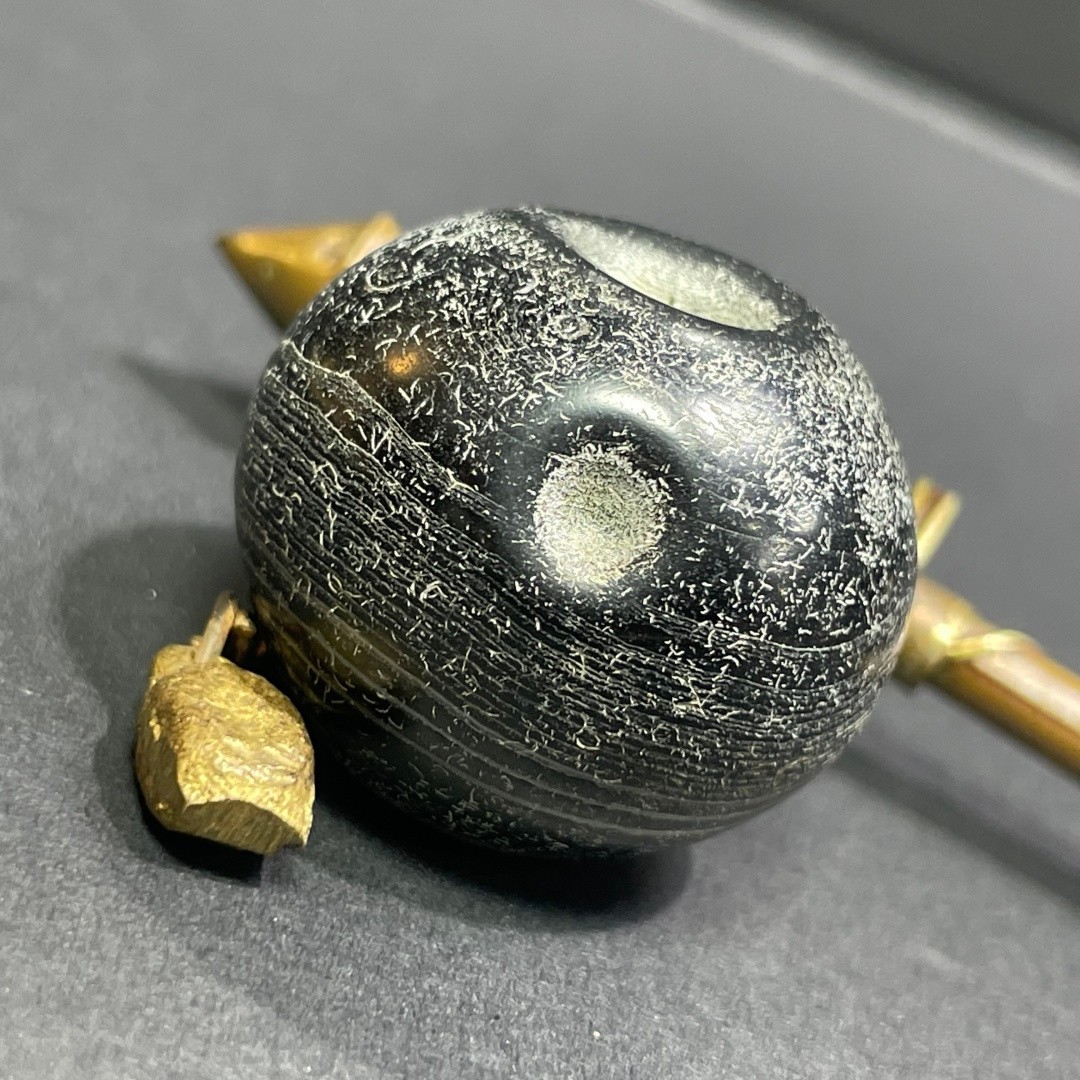 Tibetan Nepalese Himalayan Ancient agate Old Dzi Talisman  eye Beads Amulet 1