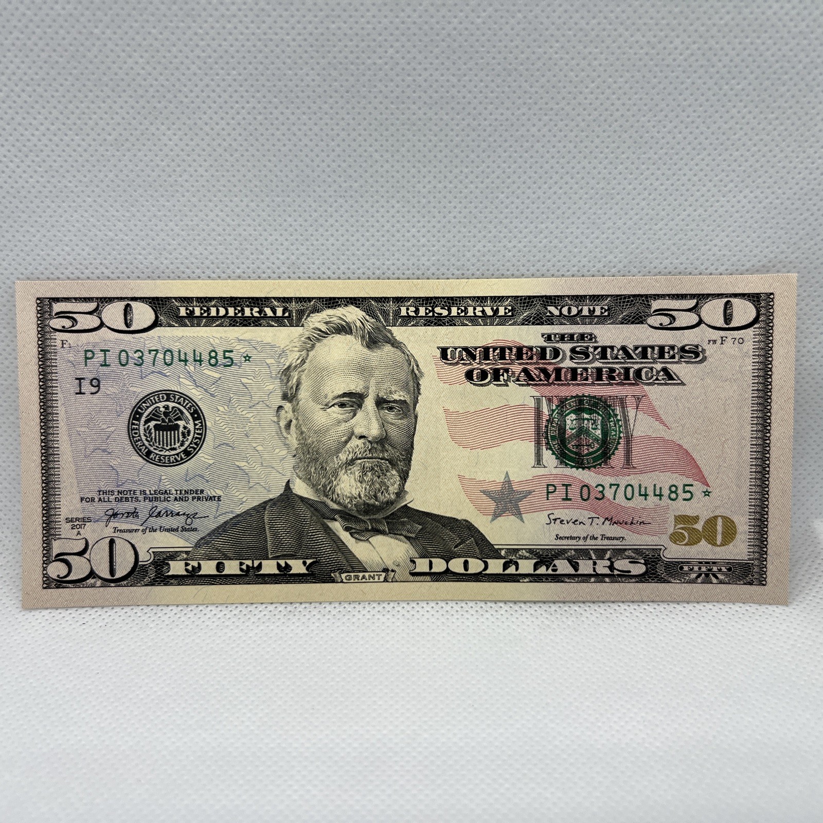 Series 2017A US Fifty Dollar Bill Star Note $50 Minneapolis PI 03704485* (UNC)